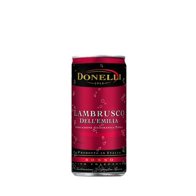 ドネリ ランブルスコ缶 ロッソ 赤泡 200ml